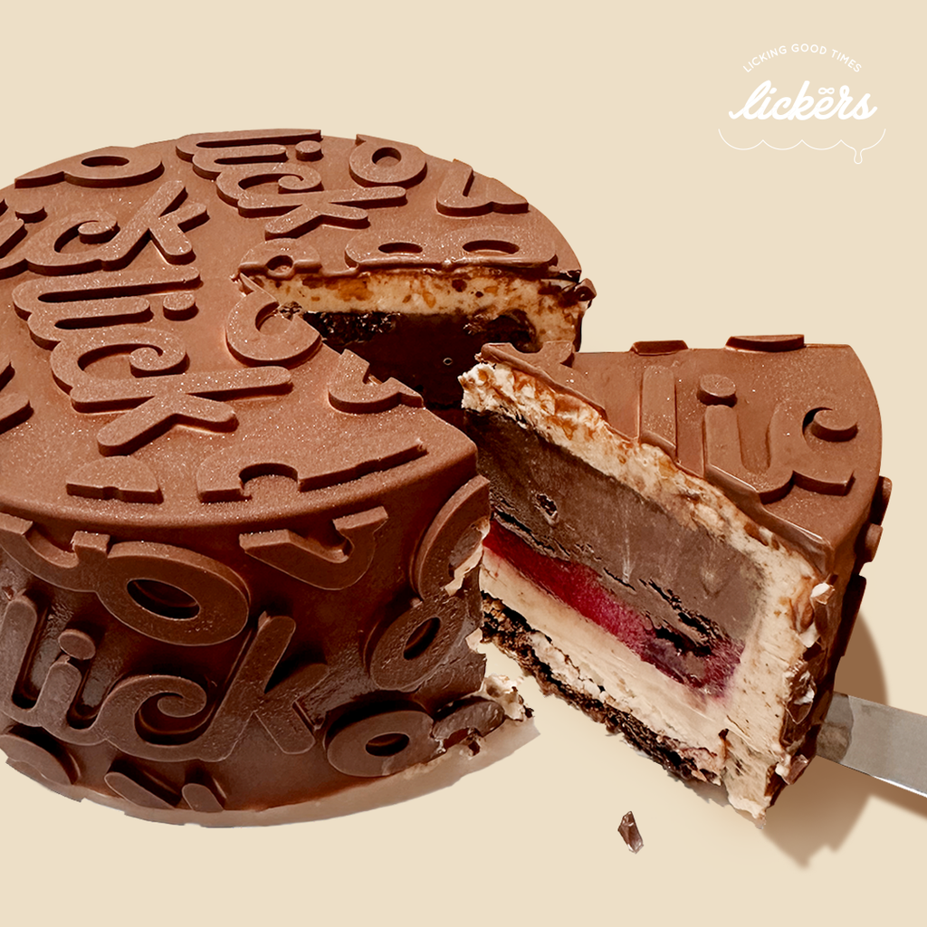 Black Forest Ice Cream Cake Whole with Slice