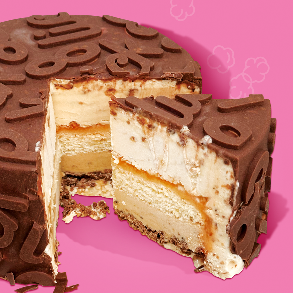 Popcorn Malt Whole Cake Sliced