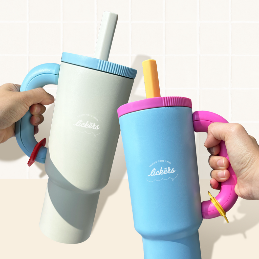 Stainless Steel Cold Tumbler White Blue